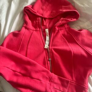Lululemon Athletica pink Zip-Up Scuba Cropped